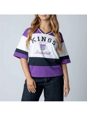Kings Purple & White Short Sleeve V-Neck Tee